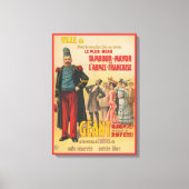 Circus Poster van de menigte bewonderen een Franse Canvas Afdruk (Voorkant)