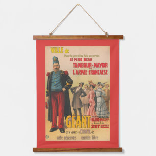 Circus Poster van de menigte bewonderen een Franse Hangend Wandkleed