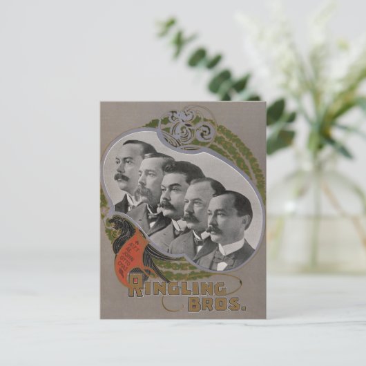 circus Poster van de vijf broers Briefkaart (Staand voorkant)