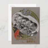  circus Poster van de vijf broers Briefkaart (Voorkant / Achterkant)