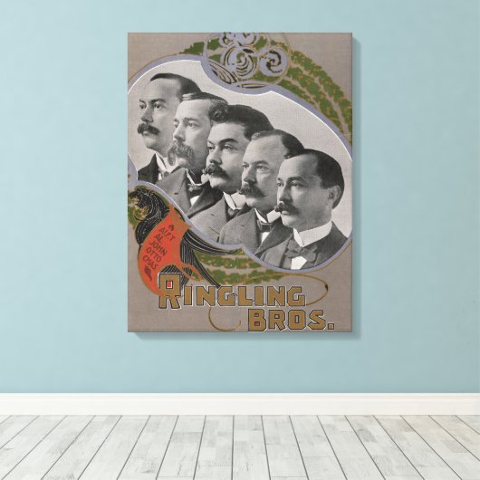 circus Poster van de vijf broers Canvas Afdruk (Insitu (Houten vloer))