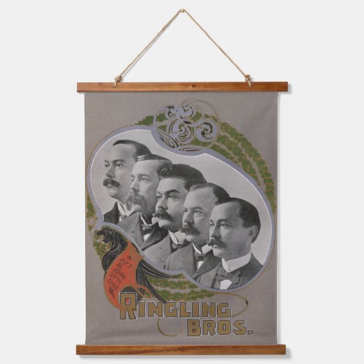 circus Poster van de vijf broers Hangend Wandkleed (Voorkant)