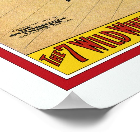 Circus Poster van de zeven Gaynells fietsen (Hoek)