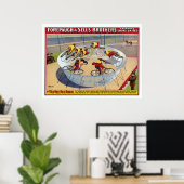 Circus Poster van de zeven Gaynells fietsen (Thuiskantoor)