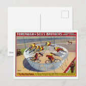 Circus Poster van de zeven Gaynells fietsen Briefkaart (Voorkant / Achterkant)