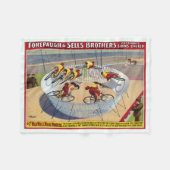 Circus Poster van de zeven Gaynells fietsen Fleece Deken (Voorkant (Horizontaal))