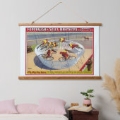 Circus Poster van de zeven Gaynells fietsen Hangend Wandkleed (Slaapkamer)