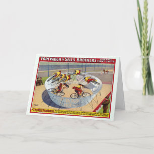 Circus Poster van de zeven Gaynells fietsen Kaart