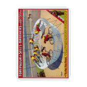 Circus Poster van de zeven Gaynells fietsen Magneet (Verticaal)