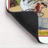 Circus Poster van de zeven Gaynells fietsen Muismat (Hoek)