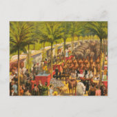 circus Poster van dieren en performers Briefkaart (Voorkant)