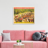 circus Poster van dieren en performers Canvas Afdruk (Insitu (Woonkamer))