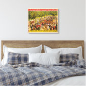  circus Poster van dieren en performers Canvas Afdruk (Insitu (Slaapkamer))