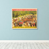  circus Poster van dieren en performers Canvas Afdruk (Insitu (Houten vloer))