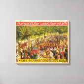  circus Poster van dieren en performers Canvas Afdruk (Voorkant)