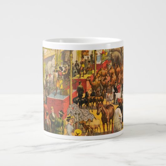 circus Poster van dieren en performers Grote Koffiekop (Voorkant)