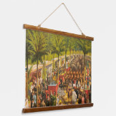  circus Poster van dieren en performers Hangend Wandkleed (Gebogen)