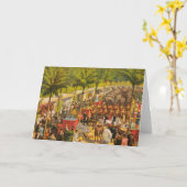  circus Poster van dieren en performers Kaart (Gele Bloem)