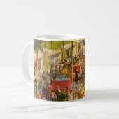  circus Poster van dieren en performers Koffiemok (Voorkant links)