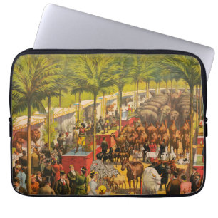 circus Poster van dieren en performers Laptop Sleeve