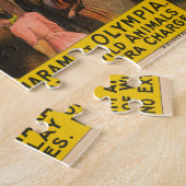 circus Poster van dieren en performers Legpuzzel (Zijkant)