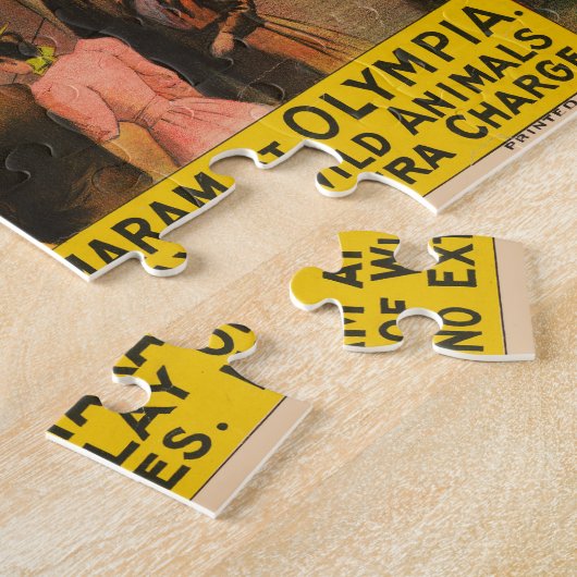  circus Poster van dieren en performers Legpuzzel (Zijkant)