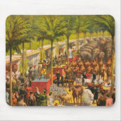  circus Poster van dieren en performers Muismat (Voorkant)