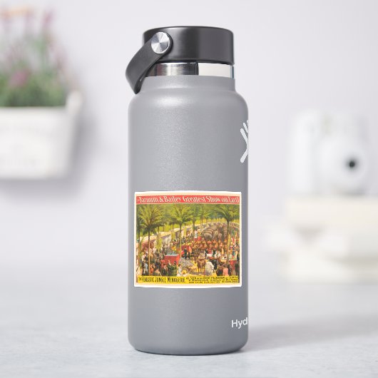  circus Poster van dieren en performers Sticker (HydroFlask)