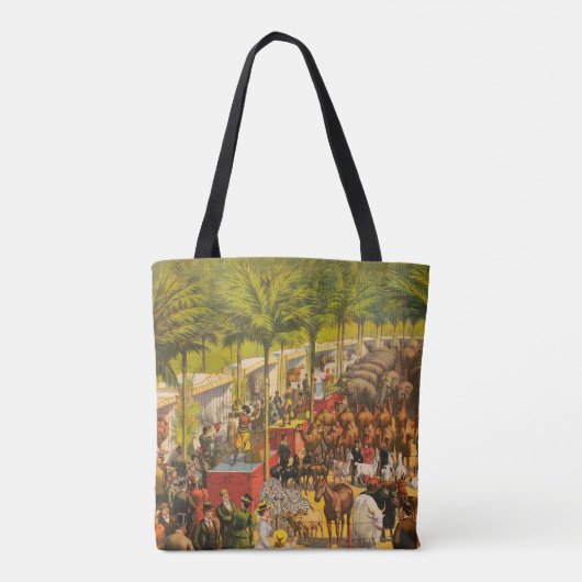 circus Poster van dieren en performers Tote Bag (Achterkant)