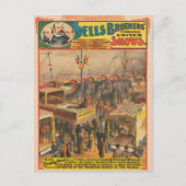 Circus Poster van Dieren tentoongesteld in een ten Briefkaart (Voorkant)