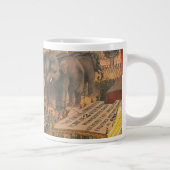 Circus Poster van Dieren tentoongesteld in een ten Grote Koffiekop (Rechts)