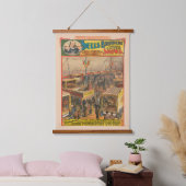 Circus Poster van Dieren tentoongesteld in een ten Hangend Wandkleed (Slaapkamer)