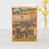 Circus Poster van Dieren tentoongesteld in een ten Kaart (Gele Bloem)