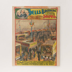 Circus Poster van Dieren tentoongesteld in een ten Legpuzzel