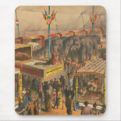 Circus Poster van Dieren tentoongesteld in een ten Muismat (Voorkant)