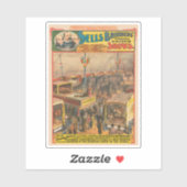 Circus Poster van Dieren tentoongesteld in een ten Sticker (Vel)