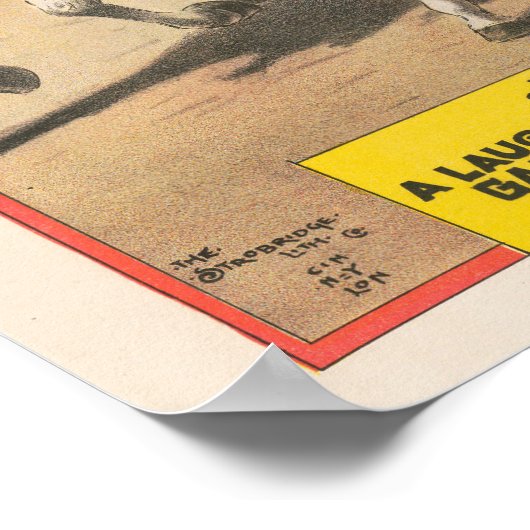 circus Poster van een aap gedreven coach (Hoek)