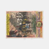  circus Poster van een aap gedreven coach Fleece Deken (Voorkant (Horizontaal))