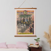 circus Poster van een aap gedreven coach Hangend Wandkleed (Slaapkamer)