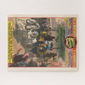 circus Poster van een aap gedreven coach Legpuzzel (Horizontaal)