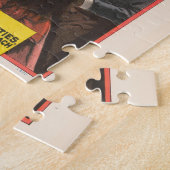 circus Poster van een aap gedreven coach Legpuzzel (Zijkant)