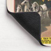  circus Poster van een aap gedreven coach Muismat (Hoek)