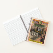 circus Poster van een aap gedreven coach Notitieboek (Binnen)