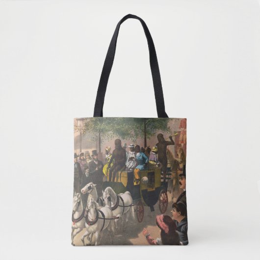  circus Poster van een aap gedreven coach Tote Bag (Voorkant)