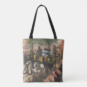  circus Poster van een aap gedreven coach Tote Bag (Achterkant)