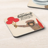 circus Poster van een aap met ballonnen Bier Onderzetter (Linkerzijde)