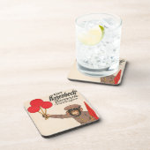 circus Poster van een aap met ballonnen Bier Onderzetter (Rechterzijde)