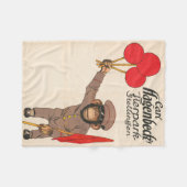 circus Poster van een aap met ballonnen Fleece Deken (Voorkant (Horizontaal))