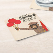  circus Poster van een aap met ballonnen Kartonnen Onderzetters (Schuin)