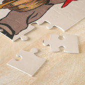 circus Poster van een aap met ballonnen Legpuzzel (Zijkant)